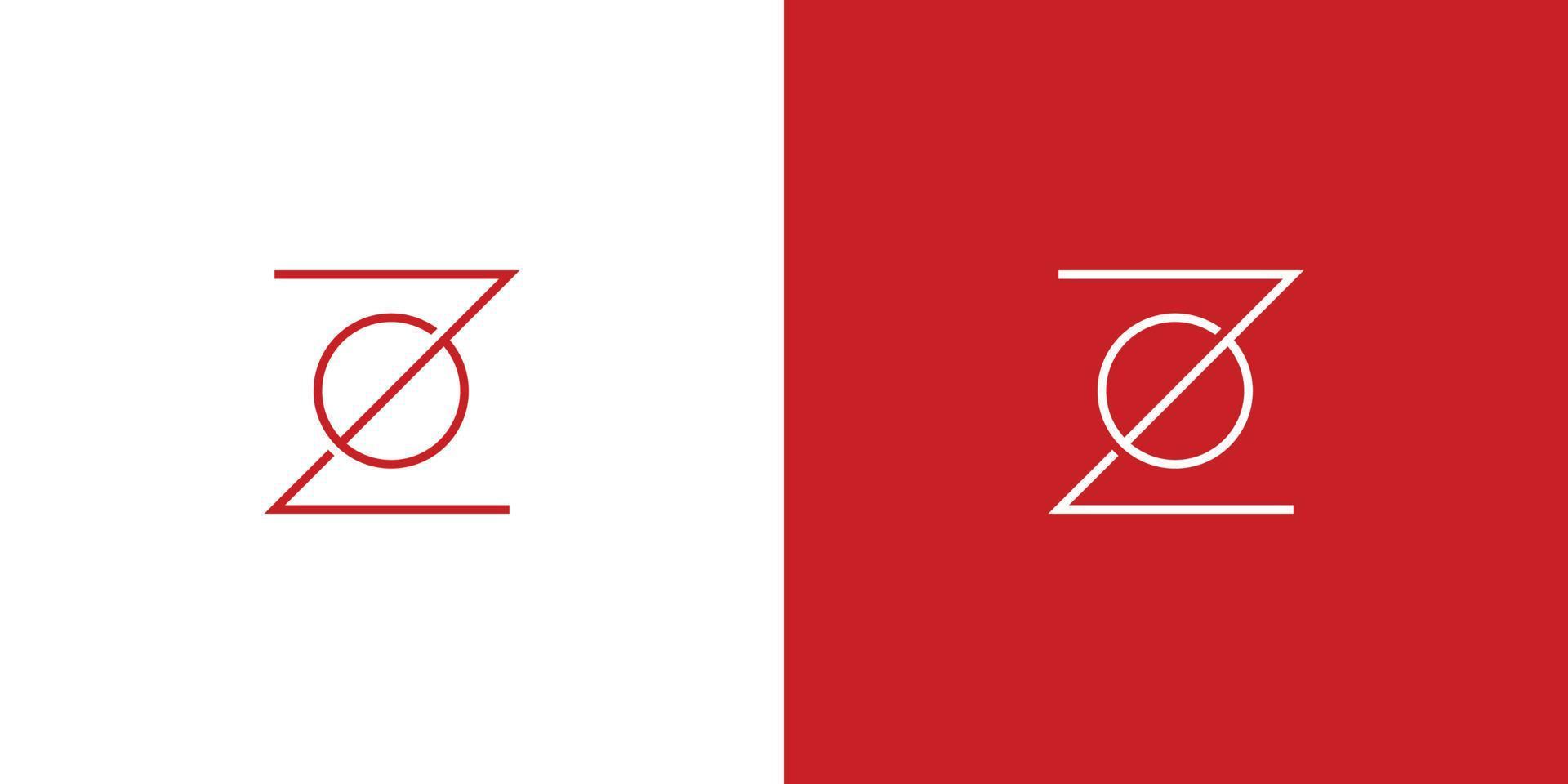 design simples e moderno do logotipo das iniciais da letra zo vetor