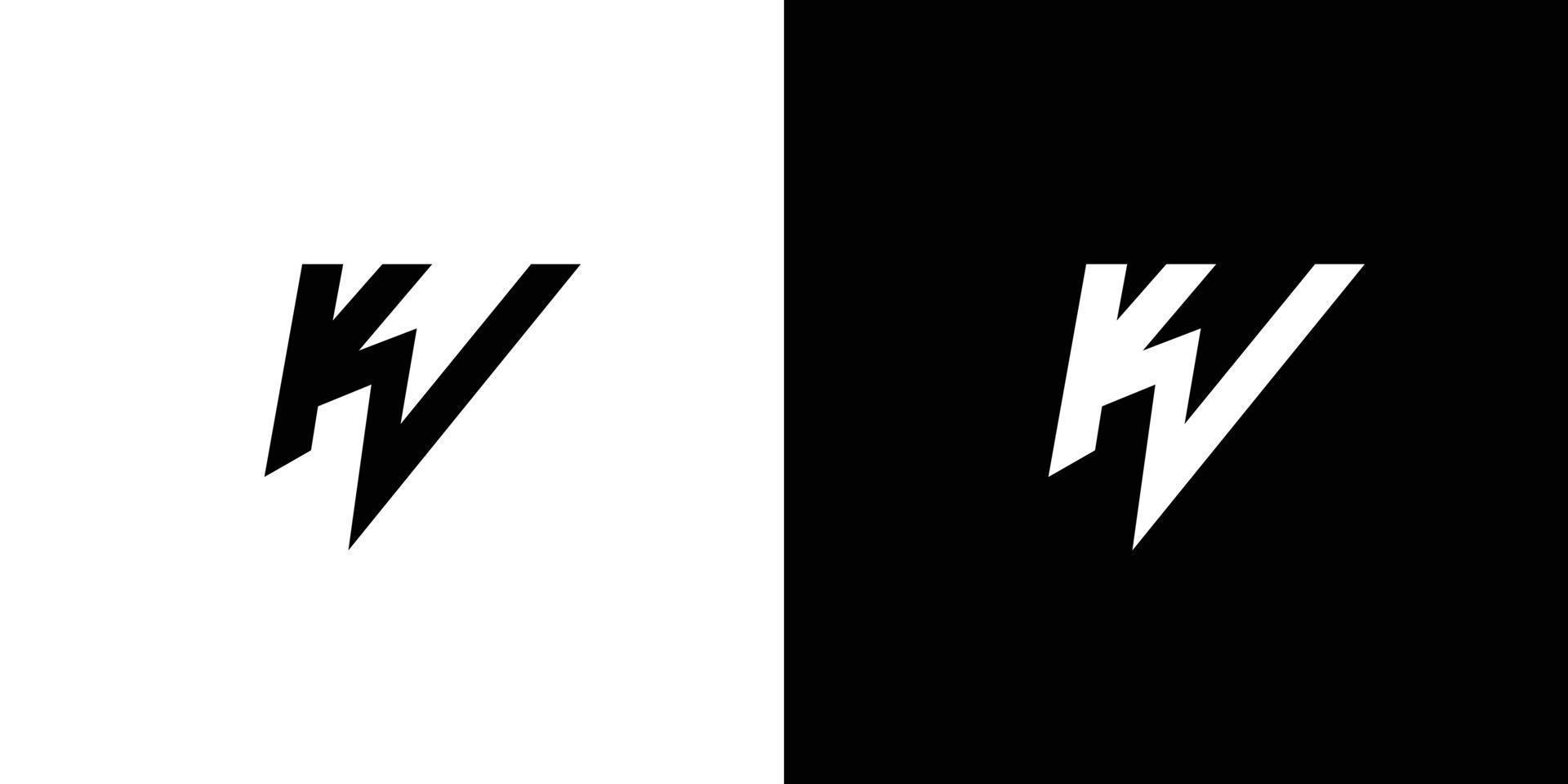 design moderno e exclusivo do logotipo da letra kw vetor