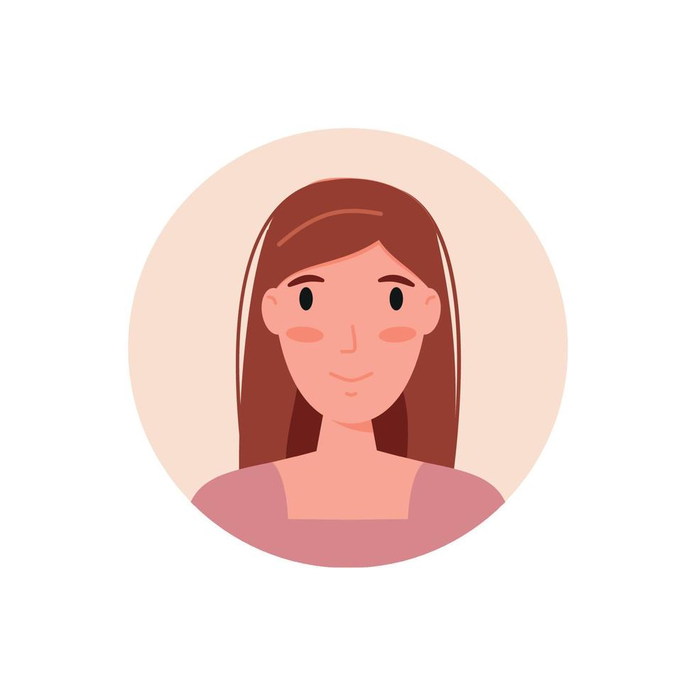 mulher avatar. personagens de pessoas de design plano. ilustração vetorial eps 10 vetor