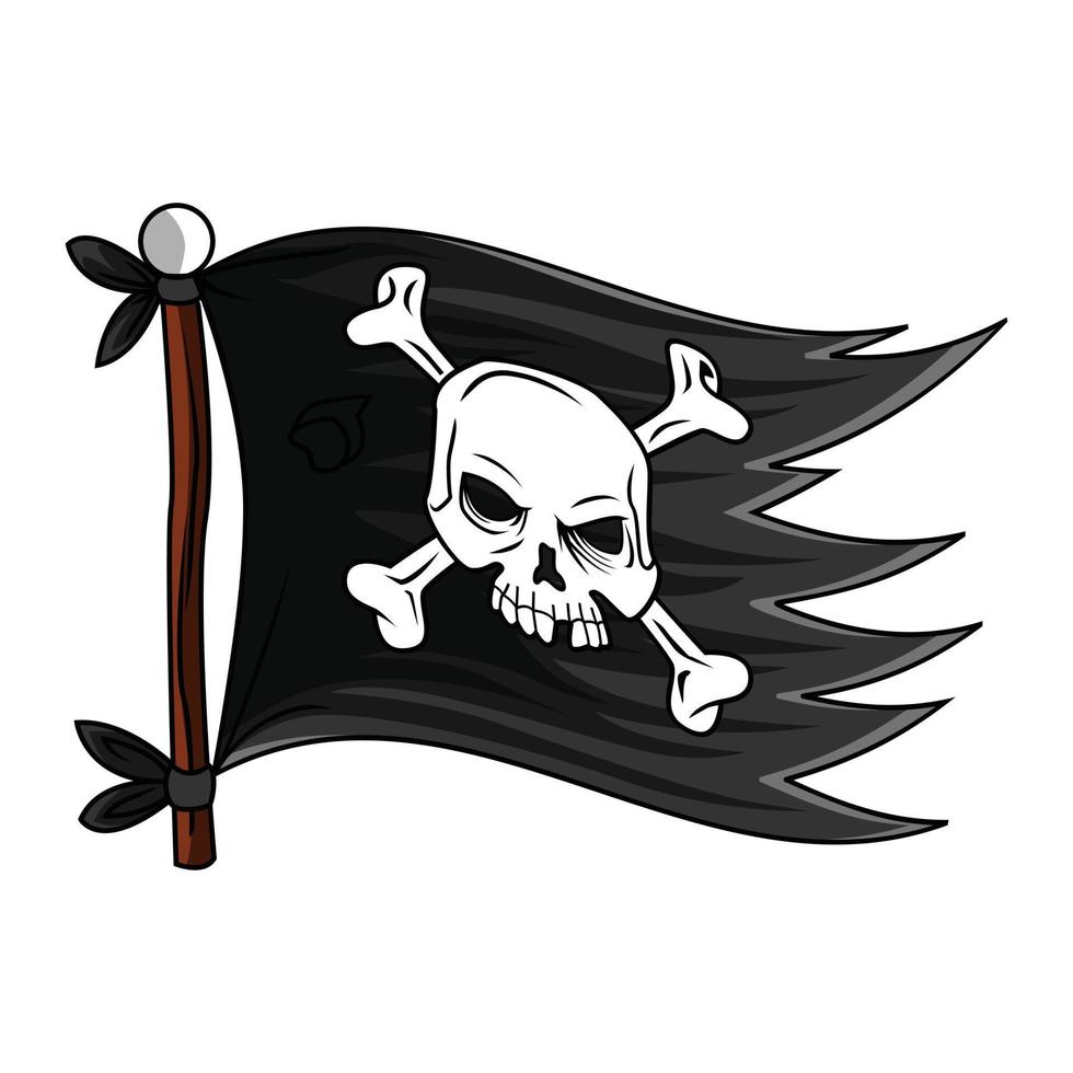 ilustração de bandeira pirata vetor