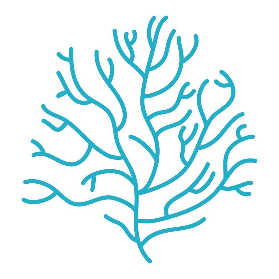ilustração simples de plantas marinhas em estilo simples vetor