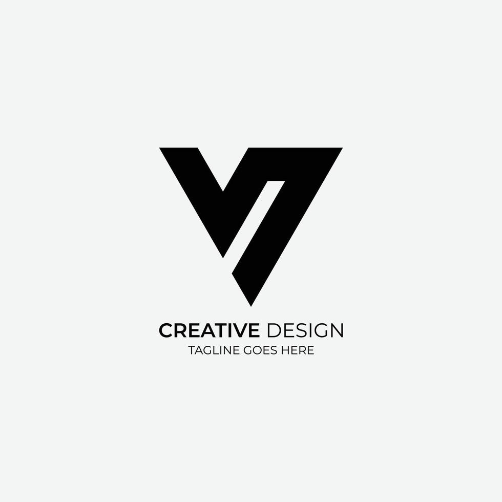 v design de logotipo vetorial minimalista e moderno adequado para empresas e marcas vetor