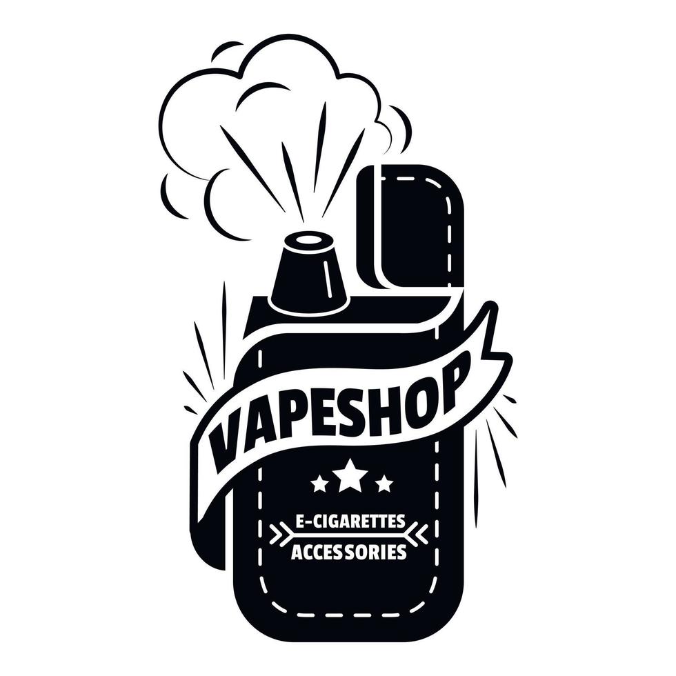 logotipo da loja de vape de moda, estilo simples vetor