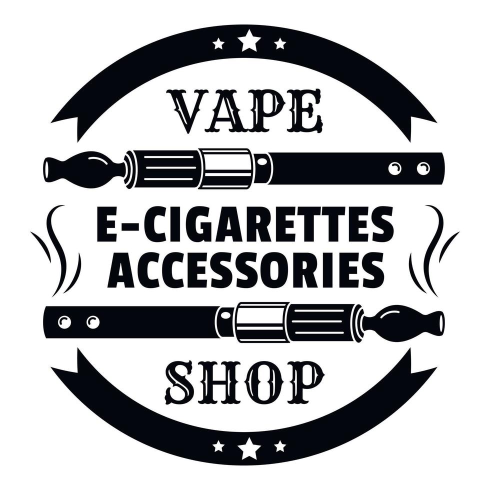 logotipo moderno da loja vape, estilo simples vetor