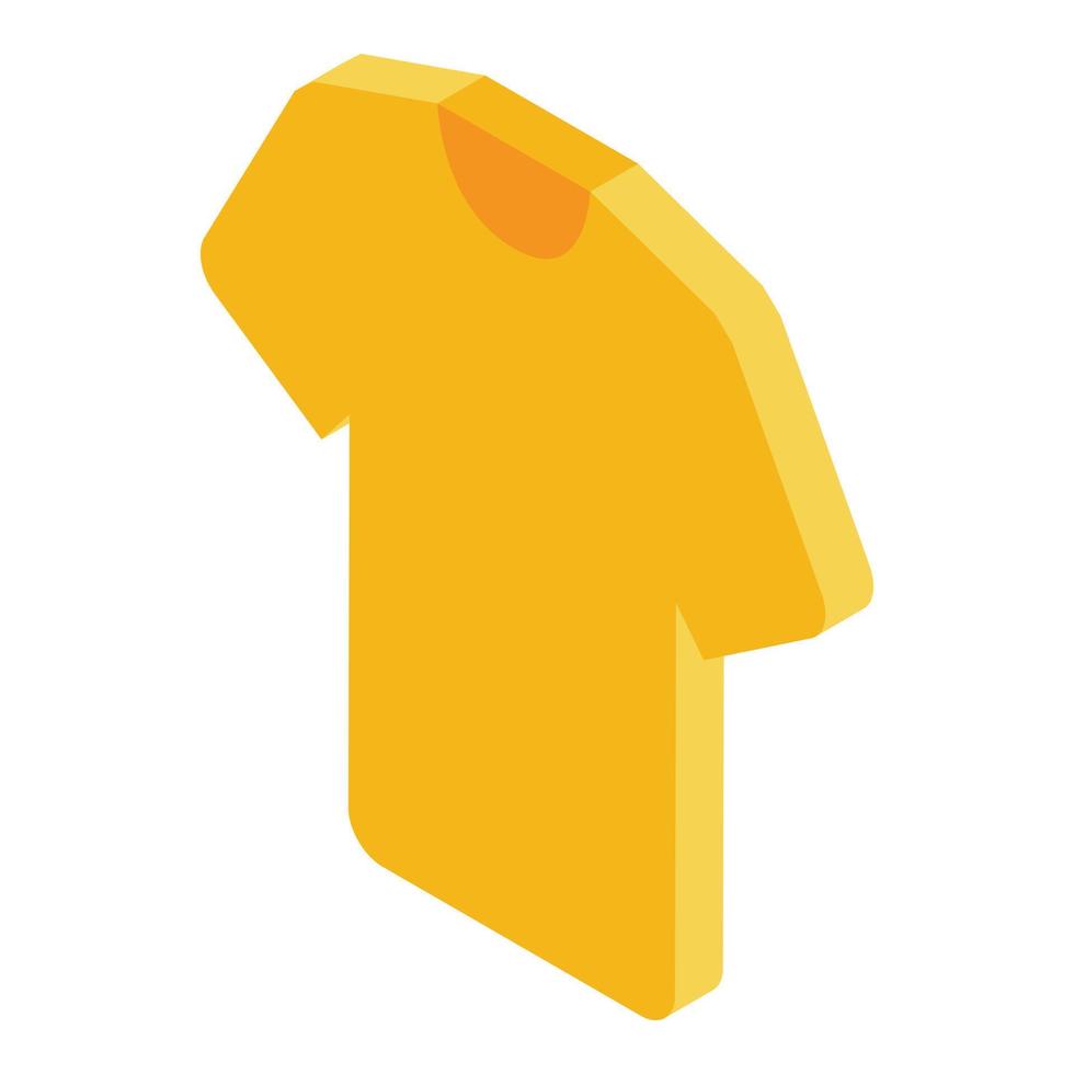 ícone de camiseta amarela, estilo isométrico vetor