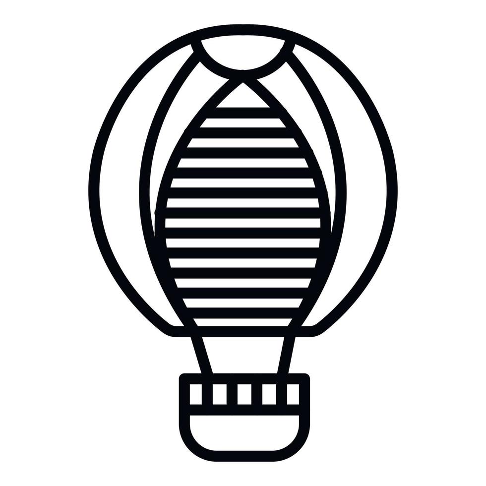 ícone de balão de ar quente moderno, estilo de estrutura de tópicos vetor