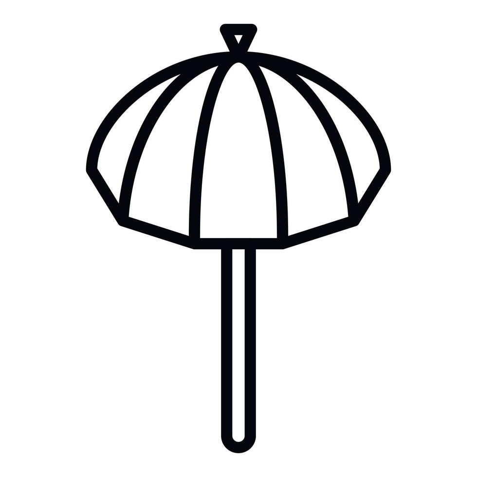 ícone de guarda-sol, estilo de estrutura de tópicos vetor
