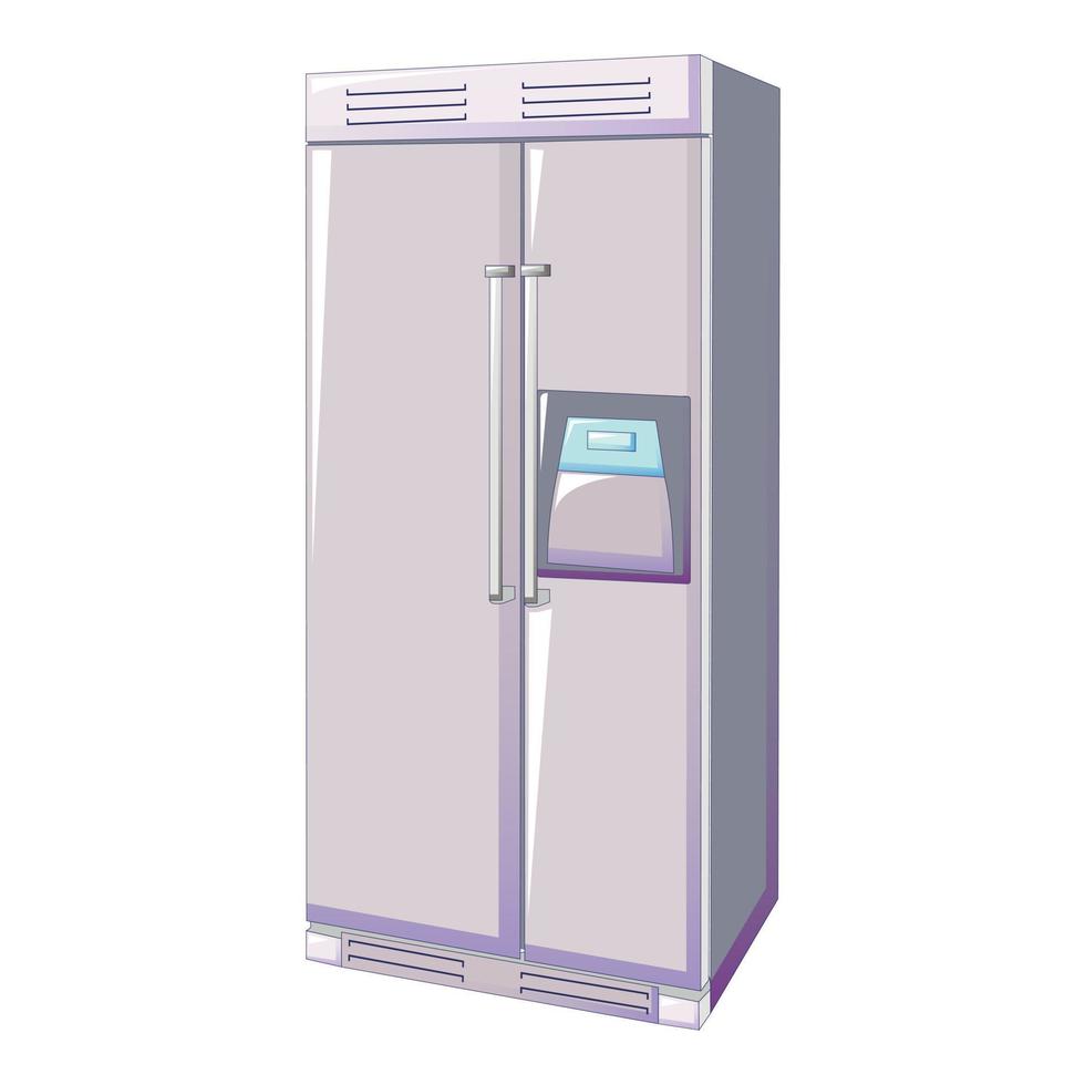 ícone de geladeira moderna, estilo cartoon vetor