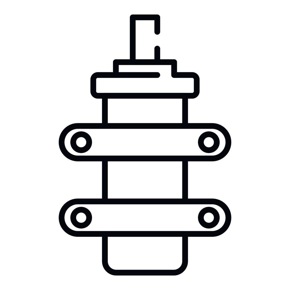 ícone do condensador elétrico, estilo de estrutura de tópicos vetor