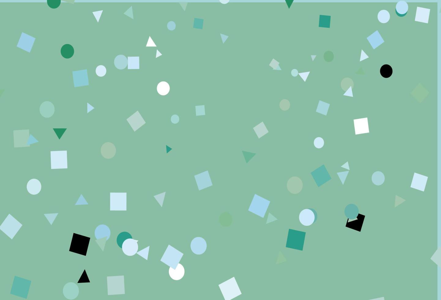 padrão de vetor azul e verde claro em estilo poligonal com círculos.