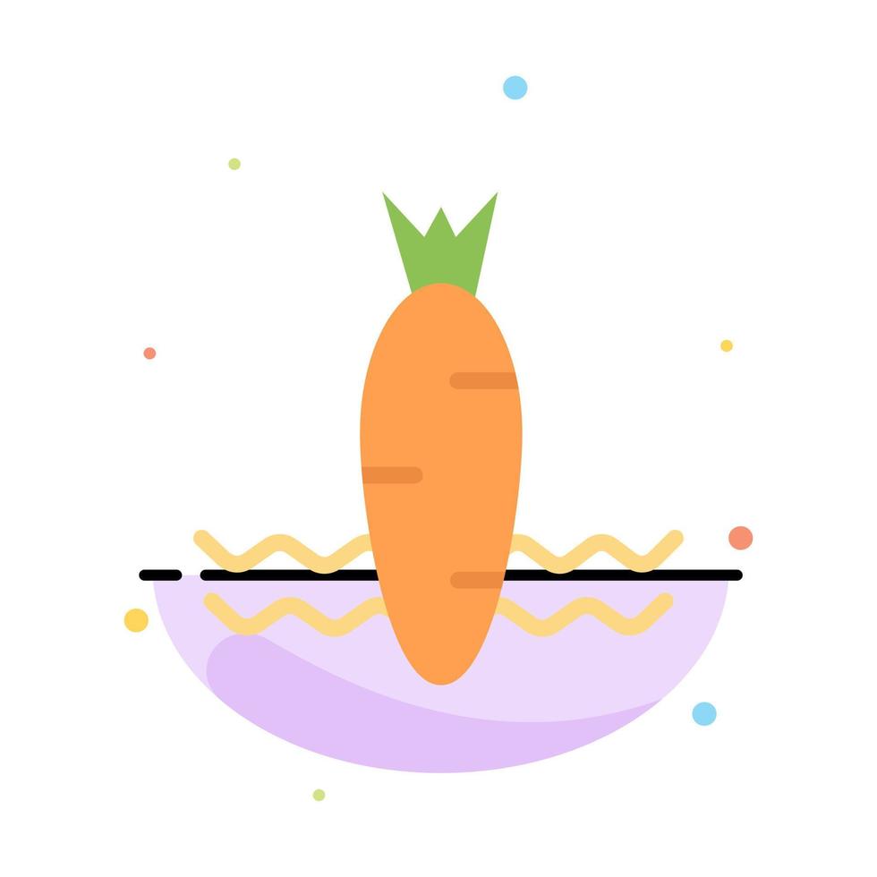 modelo de ícone de cor plana abstrato de comida de cenoura vegetal primavera vetor