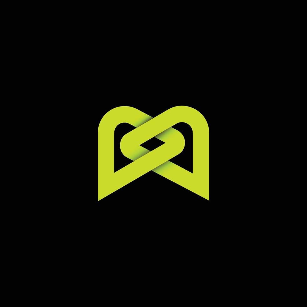m logotipo moderno vetor