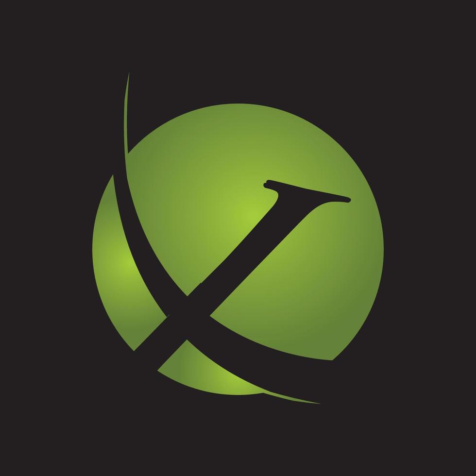 x design de letras de logotipo vetor