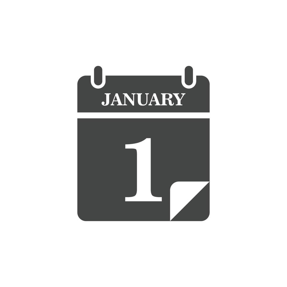 vetor de ícone de calendário de ano novo