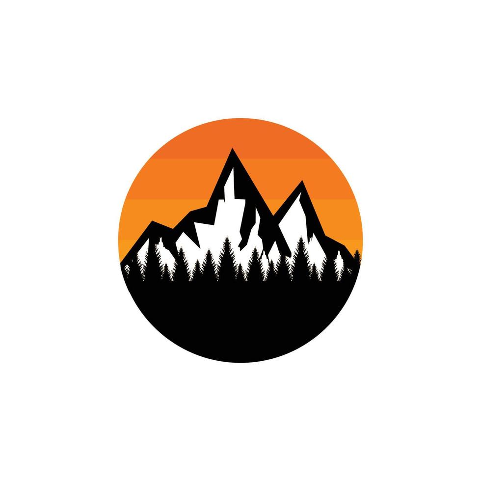 vetor de design de ícone de logotipo de montanha