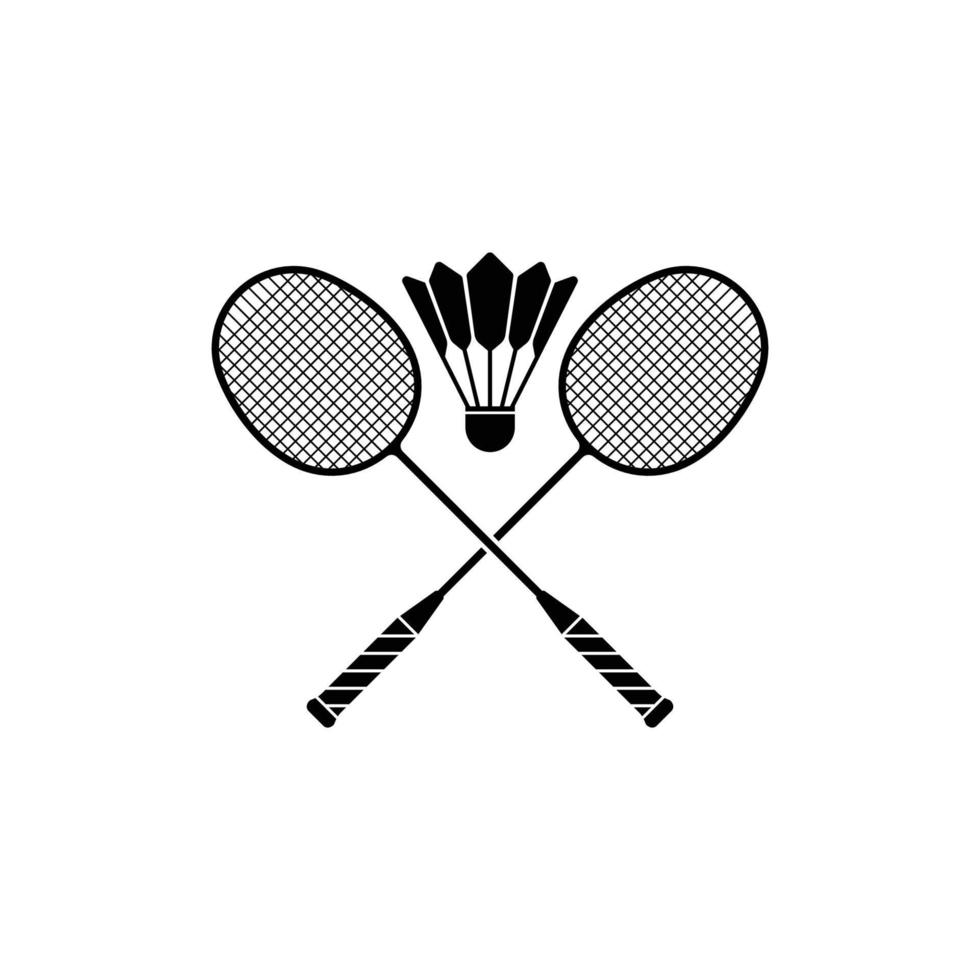 vetor de ícone de raquete de badminton