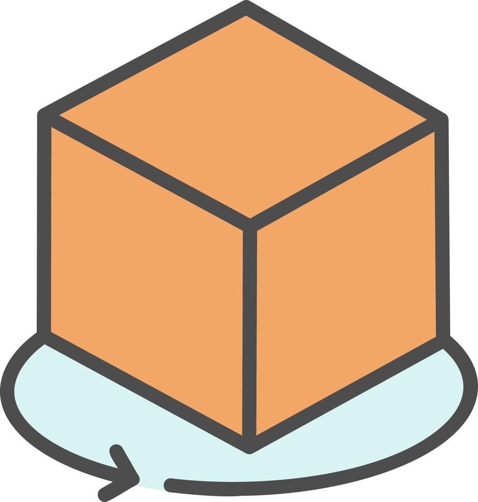 ícone de vetor de cubo 3D
