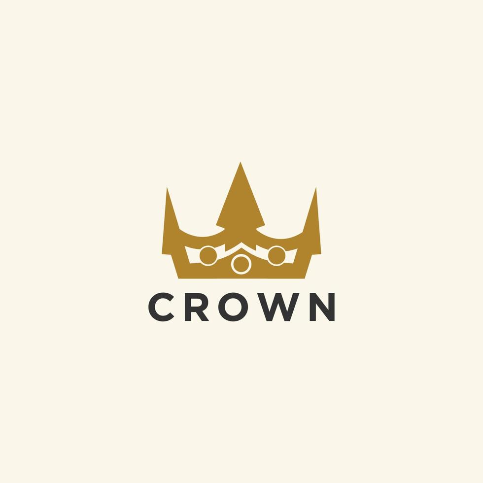 logotipo de vetor de modelo de ouro de coroa