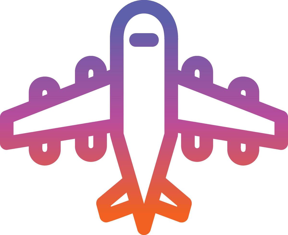 ícone de glifo de avião vetor