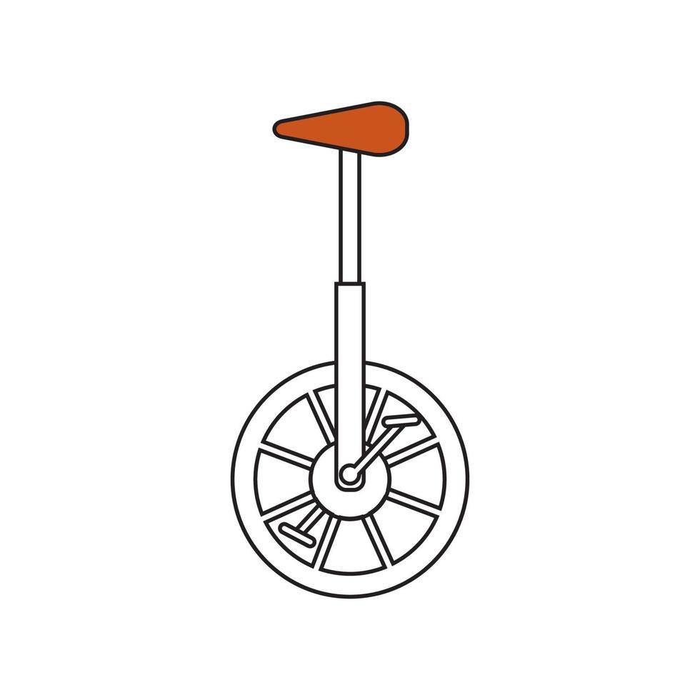 ícone de bicicleta de circo vetor