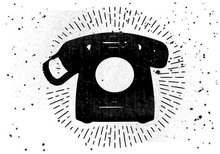 Ilustração vetorial grátis do telefone vintage vetor