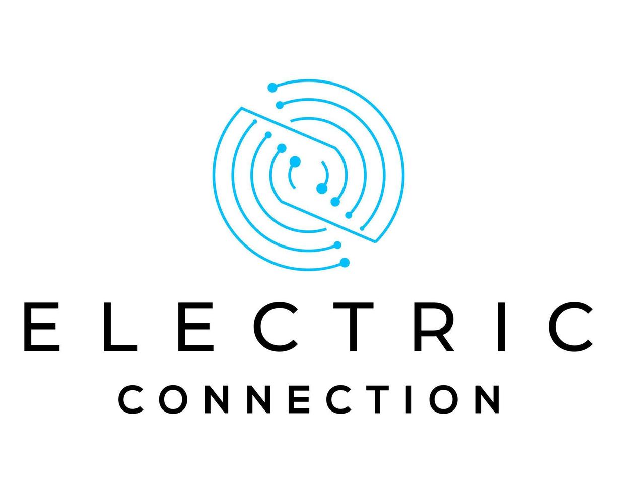 conexão e design de logotipo elétrico. vetor