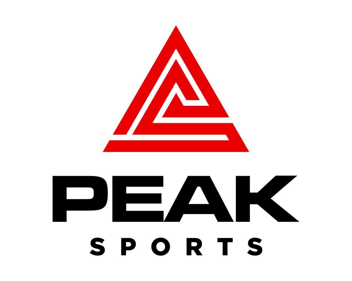 letra p e s design de logotipo esportivo geométrico. vetor