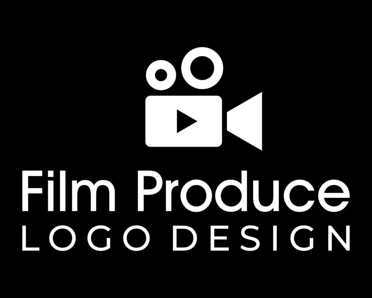 design de logotipo da indústria de produção cinematográfica. vetor