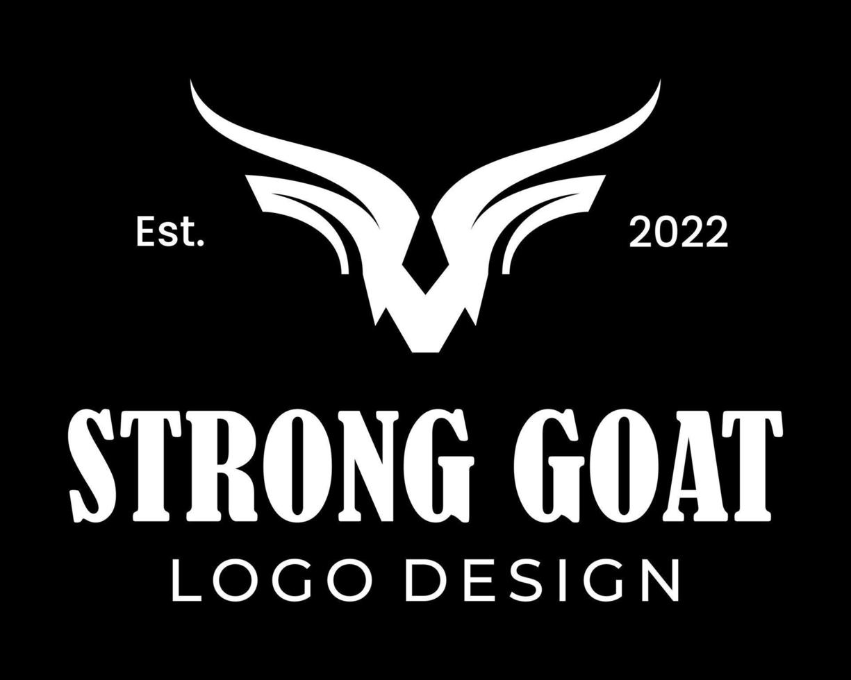 design de logotipo ao ar livre ousado de cabra. vetor
