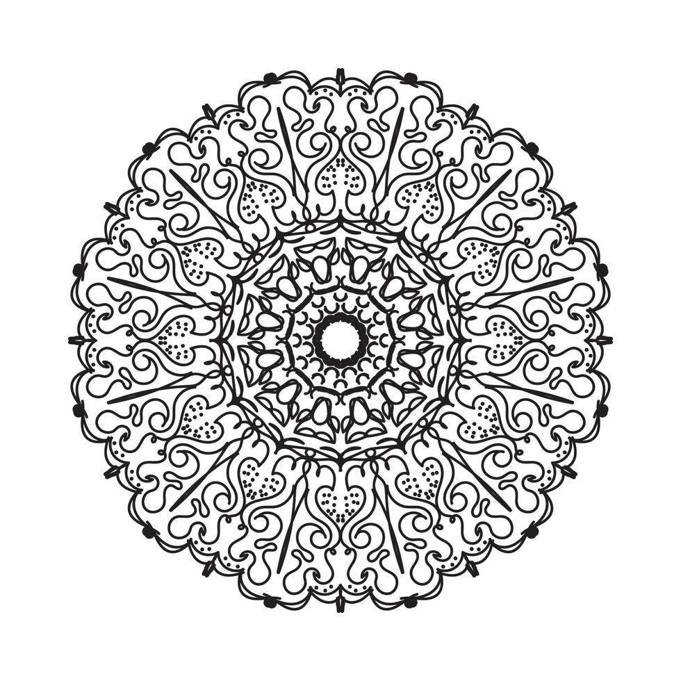 mandala desenhada à mão. decoração em ornamento de doodle oriental étnica. vetor