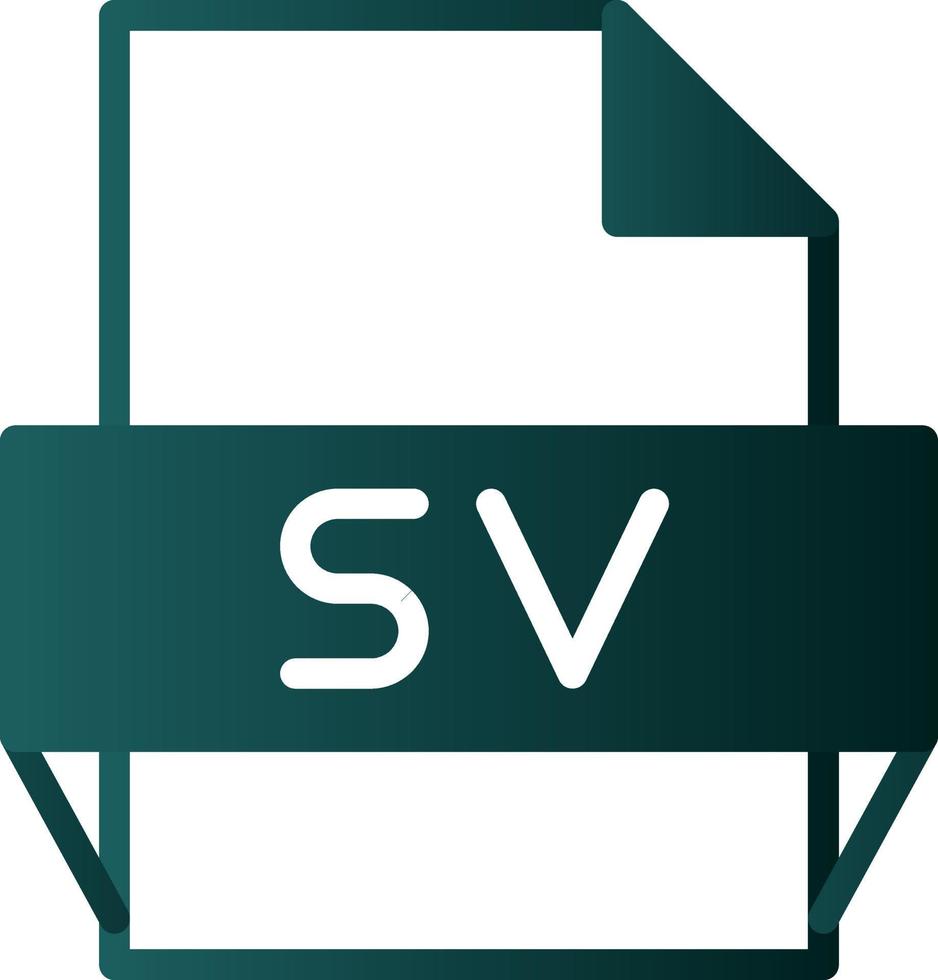 ícone do formato de arquivo sv vetor