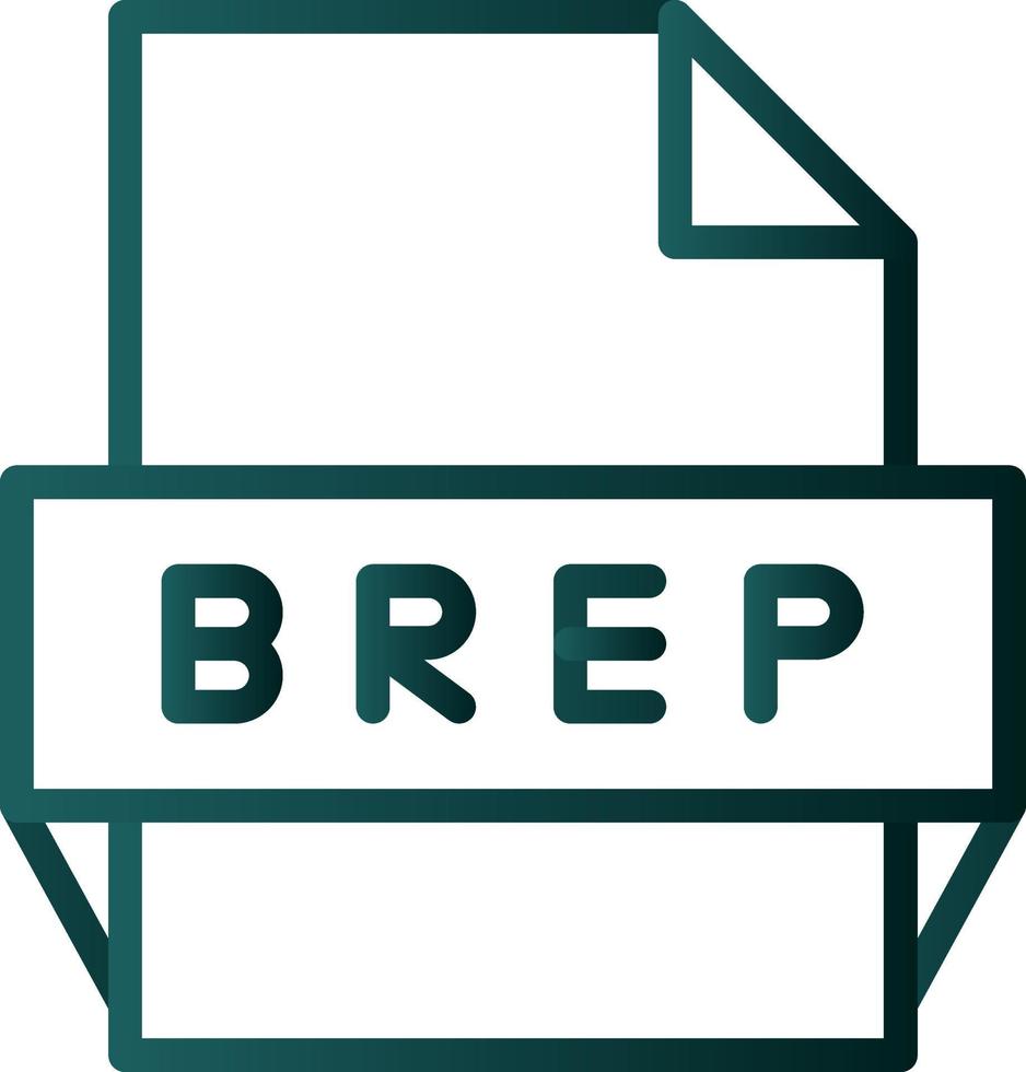 ícone do formato de arquivo brep vetor