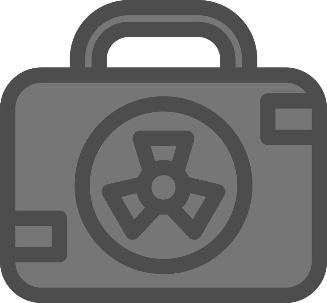 ícone de glifo de caixa nuclear vetor