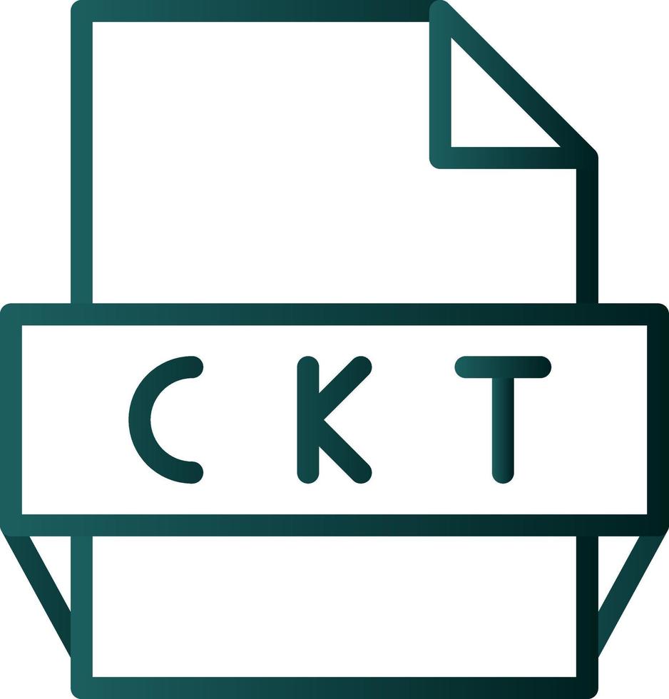 ícone de formato de arquivo ckt vetor