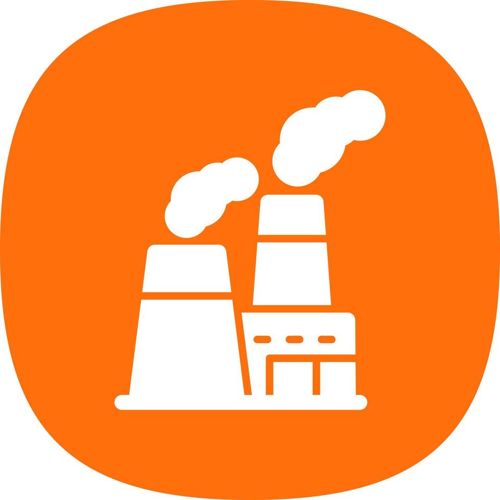 ícone de glifo da estação de energia vetor