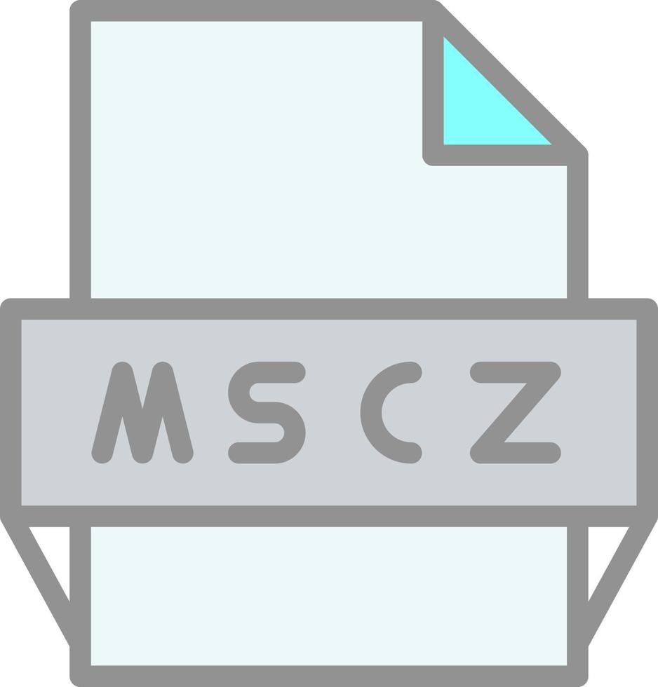 ícone do formato de arquivo mscz vetor
