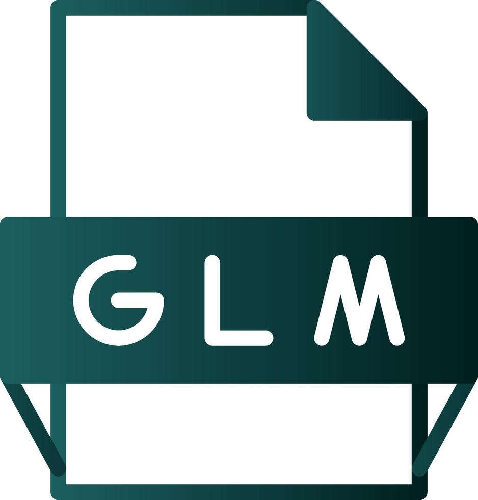 ícone de formato de arquivo glm vetor