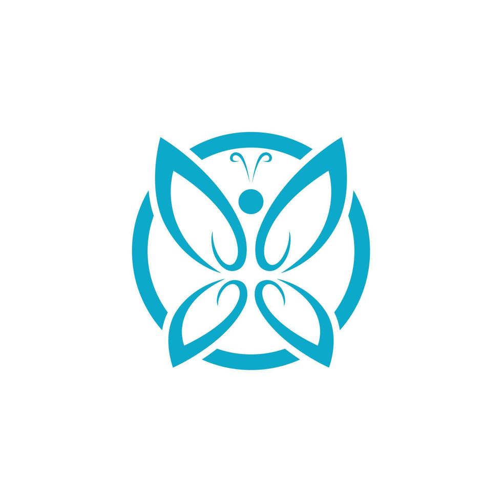 design de ícone de borboleta de beleza vetor