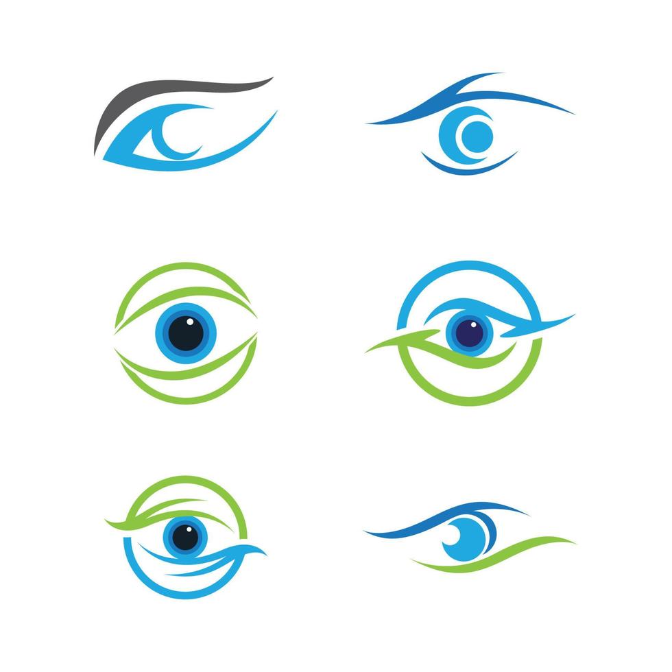 design de logotipo de vetor para cuidados com os olhos