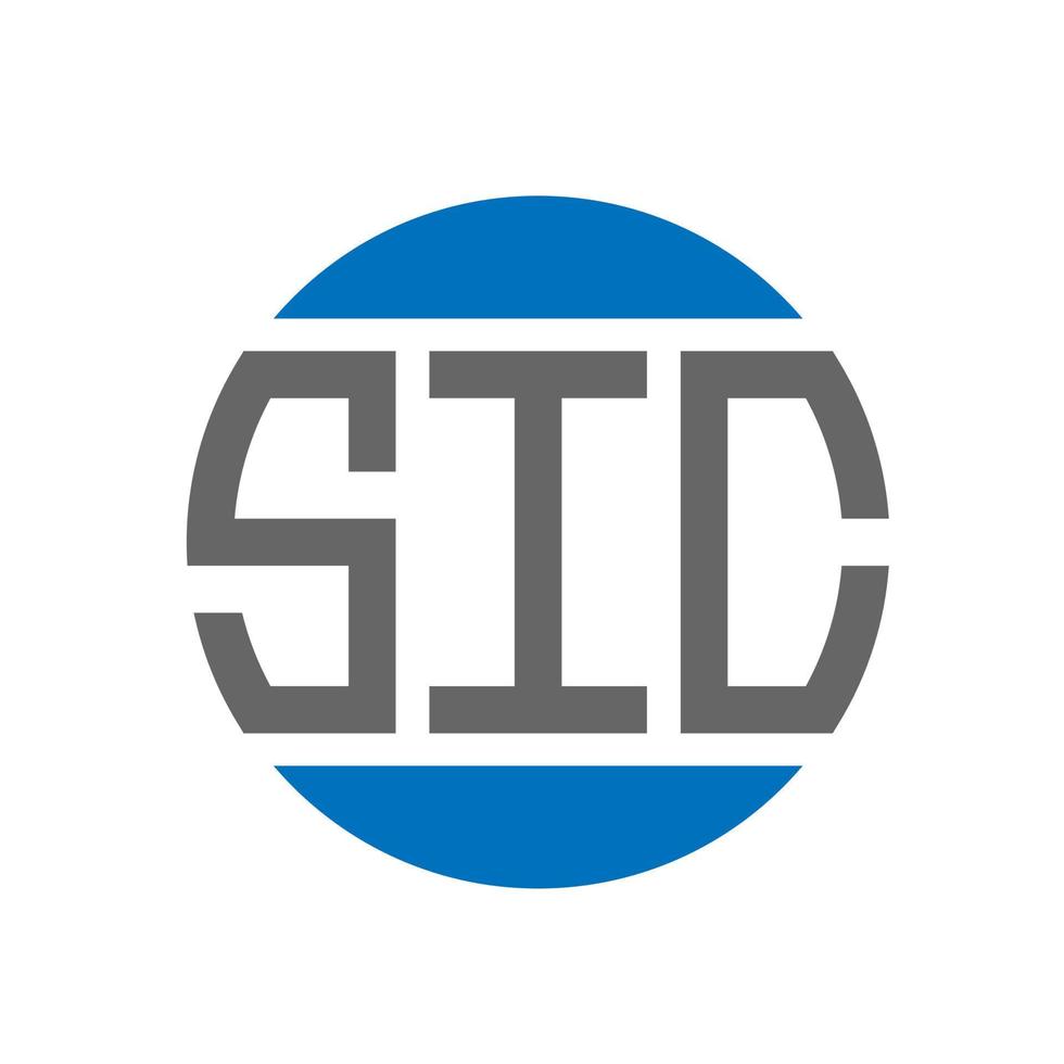 design de logotipo de carta sic em fundo branco. conceito de logotipo de círculo de iniciais criativas sic. design de letras sic. vetor