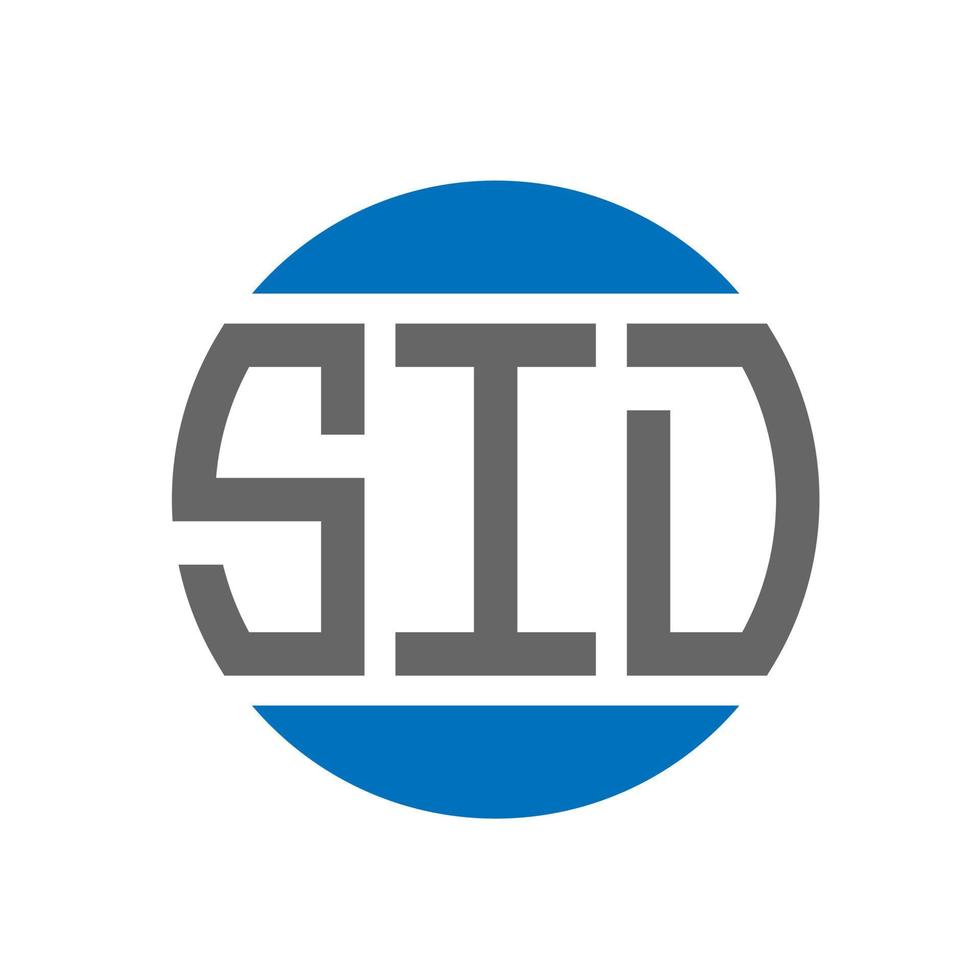 design de logotipo de carta sid em fundo branco. conceito de logotipo de círculo de iniciais criativas sid. design de letra sid. vetor