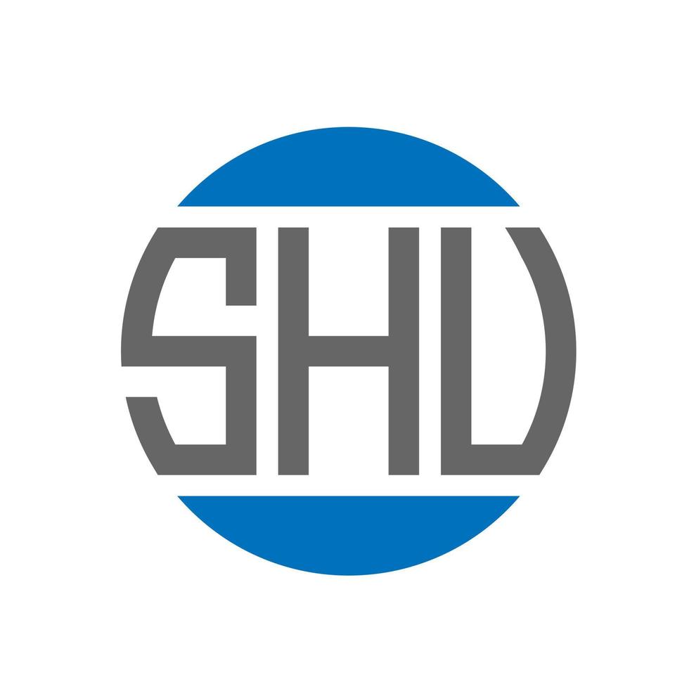 shv design de logotipo de carta em fundo branco. conceito de logotipo de círculo de iniciais criativas shv. design de letras shv. vetor