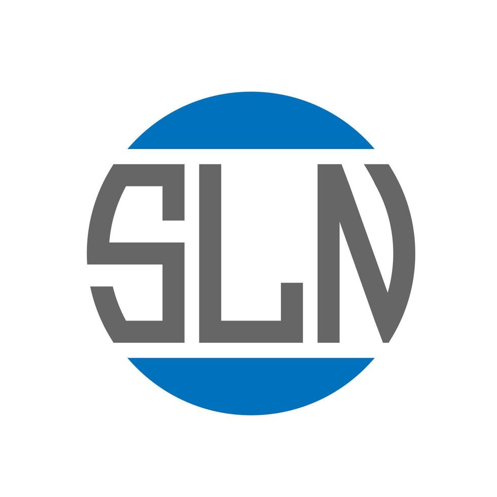 design de logotipo de carta sln em fundo branco. sln iniciais criativas círculo conceito de logotipo. design de letras sln. vetor