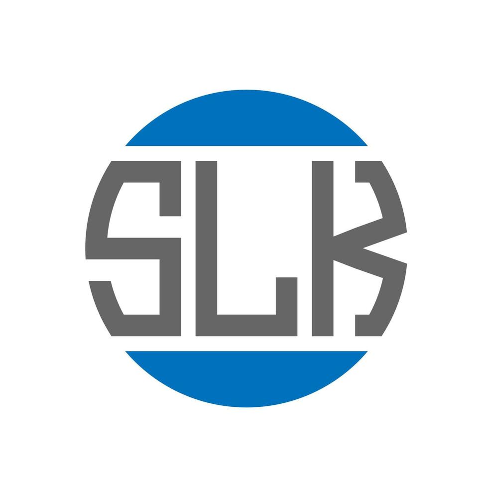 design de logotipo de carta slk em fundo branco. conceito de logotipo de círculo de iniciais criativas slk. design de letras slk. vetor