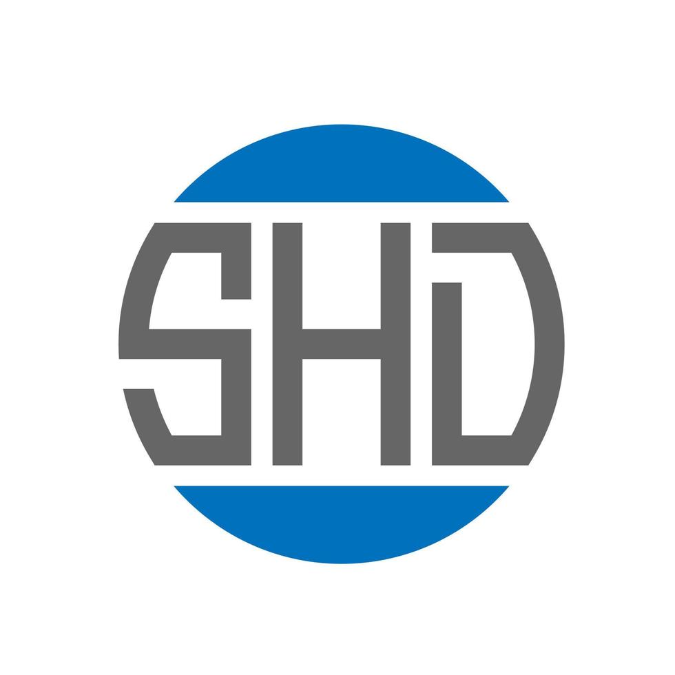 design de logotipo de carta shd em fundo branco. conceito de logotipo de círculo de iniciais criativas shd. design de letras shd. vetor