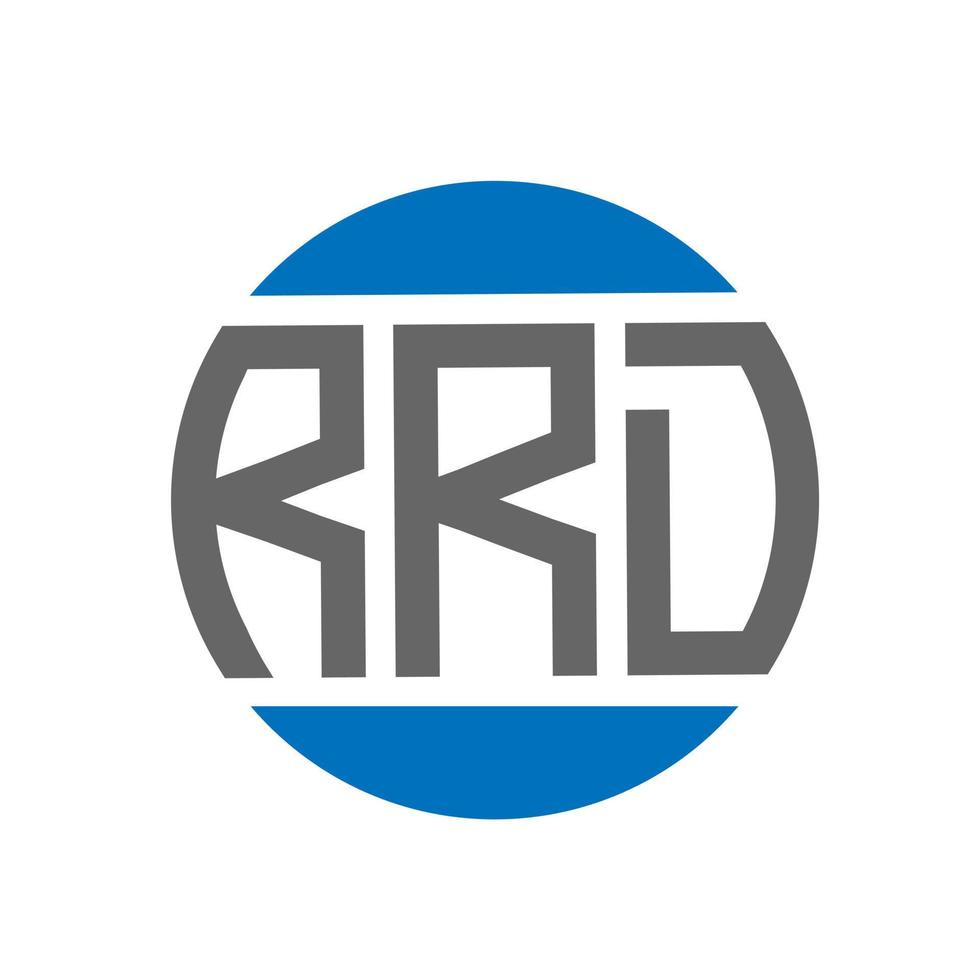 design de logotipo de carta rrd em fundo branco. conceito de logotipo de círculo de iniciais criativas rrd. design de letra rrd. vetor