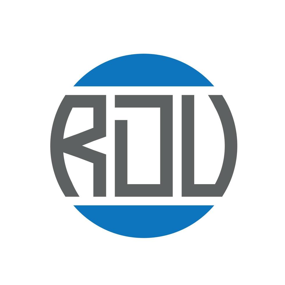 design de logotipo de carta rdu em fundo branco. conceito de logotipo de círculo de iniciais criativas rdu. design de letras rdu. vetor