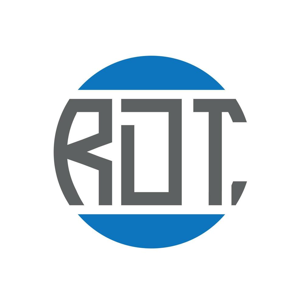 design de logotipo de carta rdt em fundo branco. Conceito de logotipo de círculo de iniciais criativas rdt. design de letras rdt. vetor