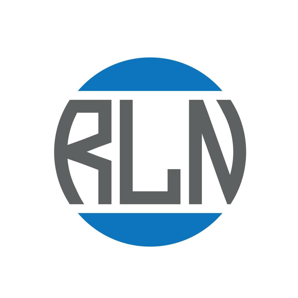 design de logotipo de carta rln em fundo branco. Conceito de logotipo de círculo de iniciais criativas rln. design de letras rln. vetor