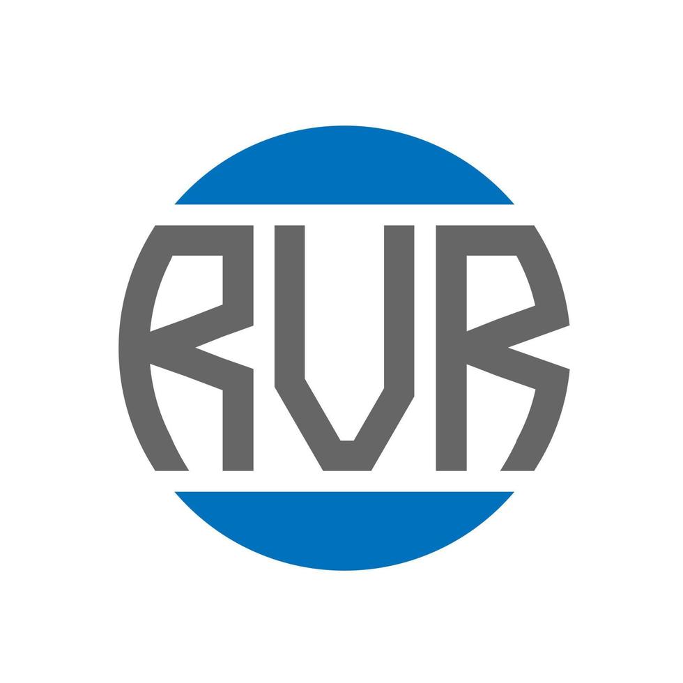 design de logotipo de carta rvr em fundo branco. conceito de logotipo de círculo de iniciais criativas rvr. design de letras rvr. vetor